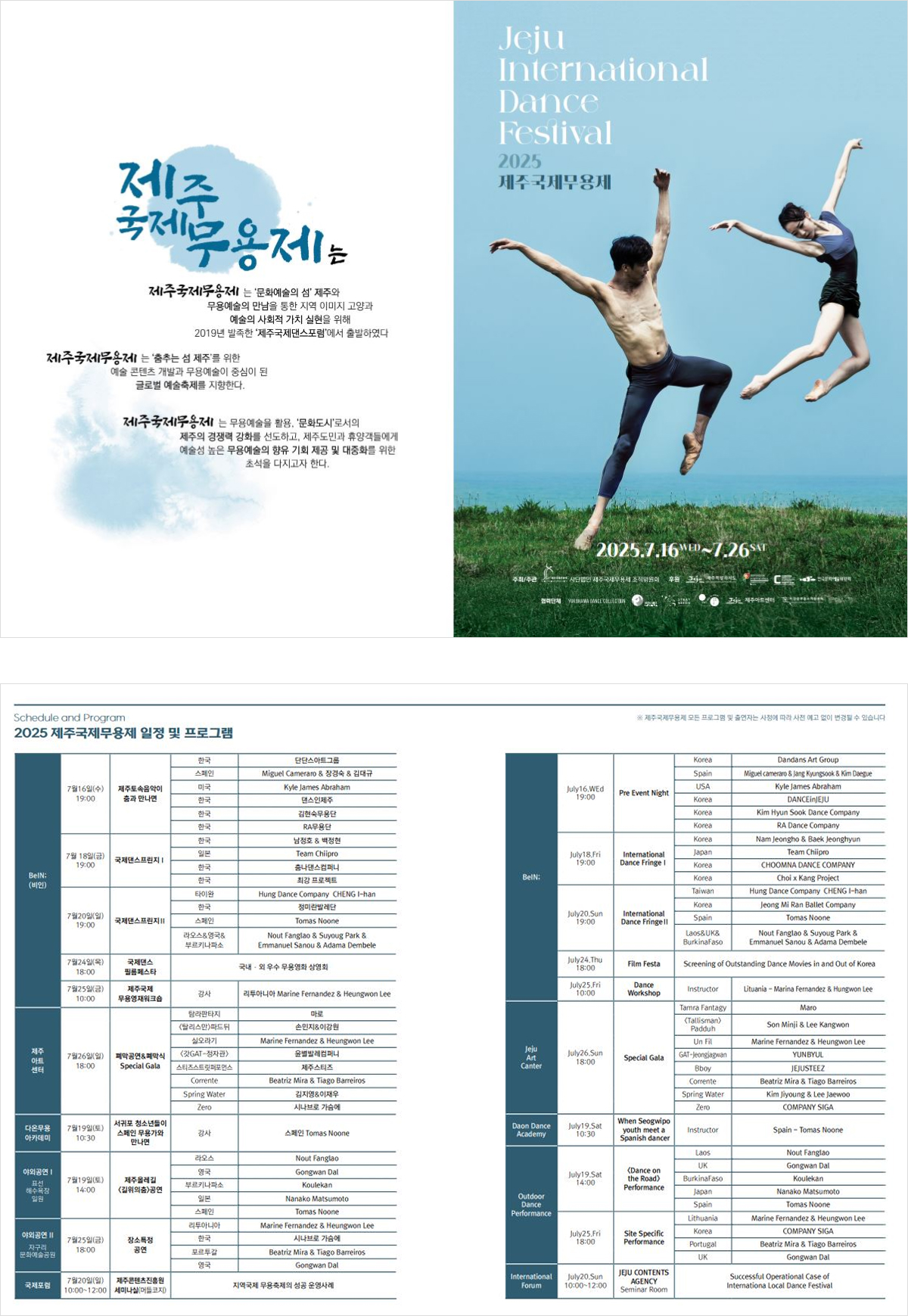 2025년 제주국제무용제 포스터